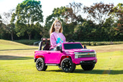 2026 24V Chevrolet Silverado 4x4 2 Seater Kids Ride On Car with RC