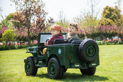 2026 24V Military Willy Jeep Style 3 Seater Electric Kids Ride On Cars with RC