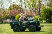 2026 24V Military Willy Jeep Style 3 Seater Electric Kids Ride On Cars with RC