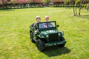 2026 24V Military Willy Jeep Style 3 Seater Electric Kids Ride On Cars with RC