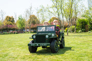 2026 24V Military Willy Jeep Style 3 Seater Electric Kids Ride On Cars with RC