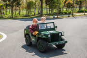 2026 24V Military Willy Jeep Style 3 Seater Electric Kids Ride On Cars with RC