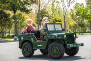 2026 24V Military Willy Jeep Style 3 Seater Electric Kids Ride On Cars with RC