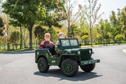 2026 24V Military Willy Jeep Style 3 Seater Electric Kids Ride On Cars with RC