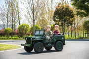 2026 24V Military Willy Jeep Style 3 Seater Electric Kids Ride On Cars with RC