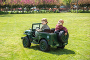2026 24V Military Willy Jeep Style 3 Seater Electric Kids Ride On Cars with RC