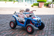 2026 24V Police Dune Buggy 2 Seater Ride On Car, Rubber Tires, Leather Seat With Remote Control