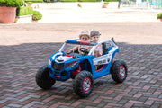 2026 24V Police Dune Buggy 2 Seater Ride On Car, Rubber Tires, Leather Seat With Remote Control