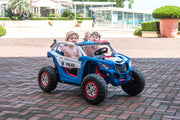 2026 24V Police Dune Buggy 2 Seater Ride On Car, Rubber Tires, Leather Seat With Remote Control