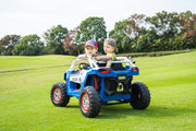 2026 24V Police Dune Buggy 2 Seater Ride On Car, Rubber Tires, Leather Seat With Remote Control