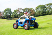 2026 24V Police Dune Buggy 2 Seater Ride On Car, Rubber Tires, Leather Seat With Remote Control