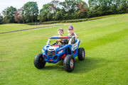2026 24V Police Dune Buggy 2 Seater Ride On Car, Rubber Tires, Leather Seat With Remote Control