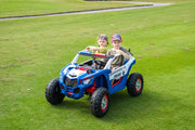 2026 24V Police Dune Buggy 2 Seater Ride On Car, Rubber Tires, Leather Seat With Remote Control
