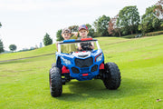 2026 24V Police Dune Buggy 2 Seater Ride On Car, Rubber Tires, Leather Seat With Remote Control