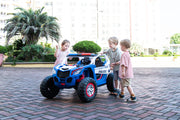 2026 24V Police Dune Buggy 2 Seater Ride On Car, Rubber Tires, Leather Seat With Remote Control
