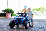 2026 24V Police Dune Buggy 2 Seater Ride On Car, Rubber Tires, Leather Seat With Remote Control