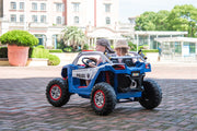 2026 24V Police Dune Buggy 2 Seater Ride On Car, Rubber Tires, Leather Seat With Remote Control
