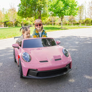 2026 Licensed 24V Porsche 911 GT3 Kids Ride On Car 2 Seater Upgraded 180W Silent Motors