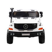 2026 24V Ultimate XXL Mercedes Benz Zetros 2 Seater Kids Ride On Truck, EVA Rubber Foam Titres, Leather Seat with Remote Control