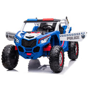 2025 24V Police Dune Buggy 2 Seater Ride On Car, Rubber Tires, Leather Seat With Remote Control