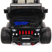 The Lightning 24V Jeep Style Kids Ride-On Car, Rubber Tires, Leather Seat with Parental Remote, Upgraded LED Light Kit