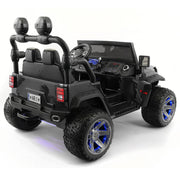 The Lightning 24V Jeep Style Kids Ride-On Car, Rubber Tires, Leather Seat with Parental Remote, Upgraded LED Light Kit