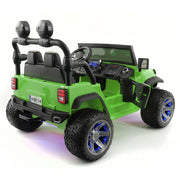 The Lightning 24V Jeep Style Kids Ride-On Car, Rubber Tires, Leather Seat with Parental Remote, Upgraded LED Light Kit