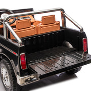 Licensed 1980 24V Ford 150 Retro 2 Seater Kids Ride on Truck, Leather Seat, Rubber Tires, with RC