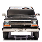 Licensed 1980 24V Ford 150 Retro 2 Seater Kids Ride on Truck, Leather Seat, Rubber Tires, with RC