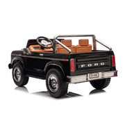 Licensed 1980 24V Ford 150 Retro 2 Seater Kids Ride on Truck, Leather Seat, Rubber Tires, with RC