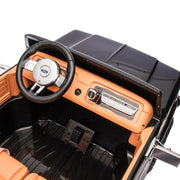 Licensed 1980 24V Ford 150 Retro 2 Seater Kids Ride on Truck, Leather Seat, Rubber Tires, with RC