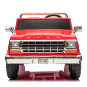 Licensed 1980 24V Ford 150 Retro 2 Seater Kids Ride on Truck, Leather Seat, with RC