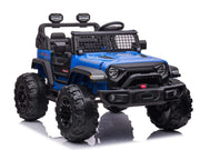 Jeep todoterreno biplaza para niños Xtreme Alpine 4WD Edition de 24 V, con ruedas de goma y asientos de cuero, con control remoto.