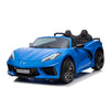 Licensed 24V Chevrolet Corvette C8 Kids Ride On 2 Seater Car, Leather Seat, Rubber Tires