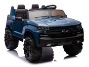 2026 Licensed 24V Chevrolet Silverado Kids Ride On 2 seater Truck, Leather Seat, Rubber Tires, with Remote Control