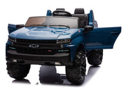 2026 Licensed 24V Chevrolet Silverado Kids Ride On 2 seater Truck, Leather Seat, Rubber Tires, with Remote Control