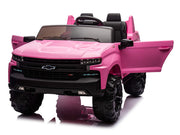 2026 Licensed 24V Chevrolet Silverado Kids Ride On 2 seater Truck, Leather Seat, Rubber Tires, with Remote Control