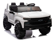 2026 Licensed 24V Chevrolet Silverado Kids Ride On 2 seater Truck, Leather Seat, Rubber Tires, with Remote Control