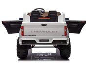 2026 Licensed 24V Chevrolet Silverado Kids Ride On 2 seater Truck, Leather Seat, Rubber Tires, with Remote Control