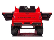2026 Licensed 24V Chevrolet Silverado Kids Ride On 2 seater Truck, Leather Seat, Rubber Tires, with Remote Control
