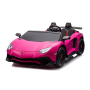 2024 24V Lamborghini Aventador Brushless Motor electric 2 Seater Kids Ride On Cars Leather Seat Tubeless Air Tires