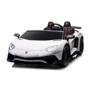 2024 24V Lamborghini Aventador Brushless Motor electric 2 Seater Kids Ride On Cars Leather Seat Tubeless Air Tires