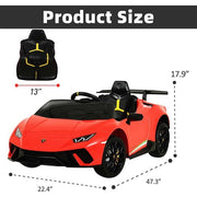 2025 12V Licensed Lamborghini Huracan Sport Edition Kids Ride On One Seater Electric Car with RC