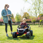 Licensed 24V Can Am Maverick Kids Ride On One Seater UTV, Rubber Tires, Leather Seat with RC