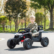 Licensed 24V Can Am Maverick Kids Ride On One Seater UTV, Rubber Tires, Leather Seat with RC