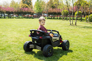 Licensed 24V Can Am Maverick Kids Ride On One Seater UTV, Rubber Tires, Leather Seat with RC