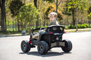 Licensed 24V Can Am Maverick Kids Ride On One Seater UTV, Rubber Tires, Leather Seat with RC