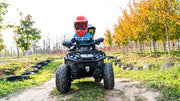 2026 Licensed 24V Can Am Outlander 2 Seater Kids Ride on ATV, 4x200 Watts Motors, Rubber Tires, Leather Seat