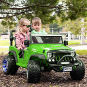 The Lightning 24V Jeep Style Kids Ride-On Car, Rubber Tires, Leather Seat with Parental Remote, Upgraded LED Light Kit