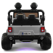 The Lightning 24V Jeep Style Kids Ride-On Car, Rubber Tires, Leather Seat with Parental Remote, Upgraded LED Light Kit